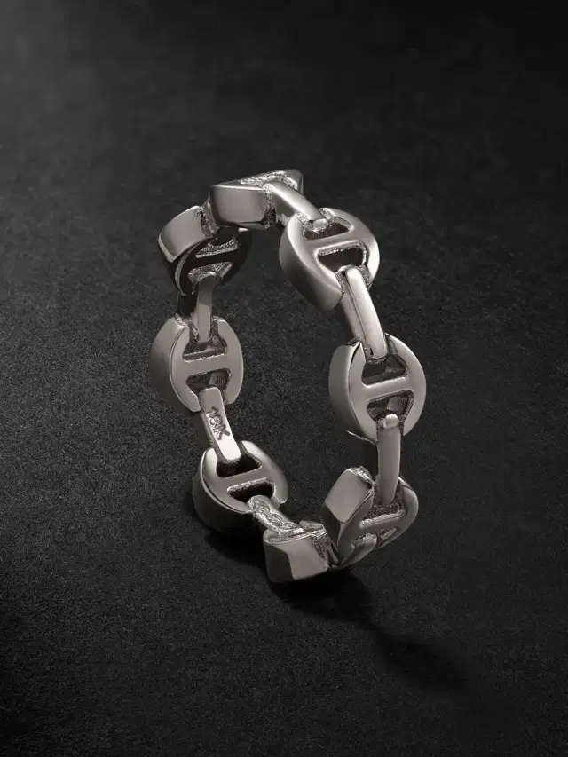 Hoorsenbuhs Dame Tri-Link 18-Karat White Gold Ring - Men