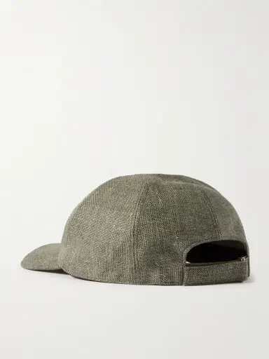 Loro Piana Logo-Embroidered Linen Baseball Cap - Men | Thumbnail 3