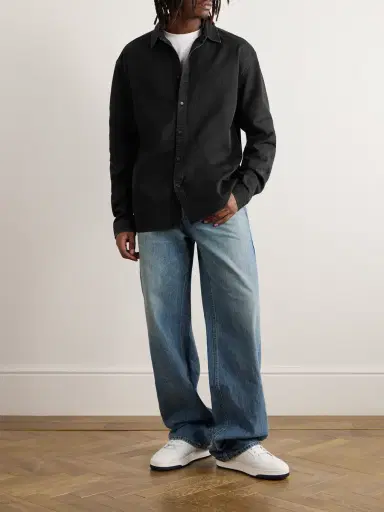 Saint Laurent Cotton and Lyocell-Blend Denim Shirt - Men | Thumbnail 2 Saint Laurent Cotton and Lyocell-Blend Denim Shirt - Men | Thumbnail 2