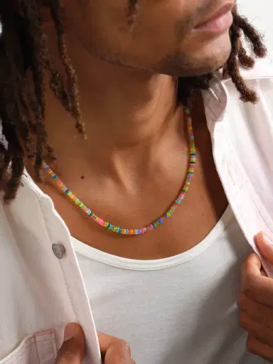JIA JIA Gold Opal Beaded Necklace - Men | Thumbnail 2 JIA JIA Gold Opal Beaded Necklace - Men | Thumbnail 2