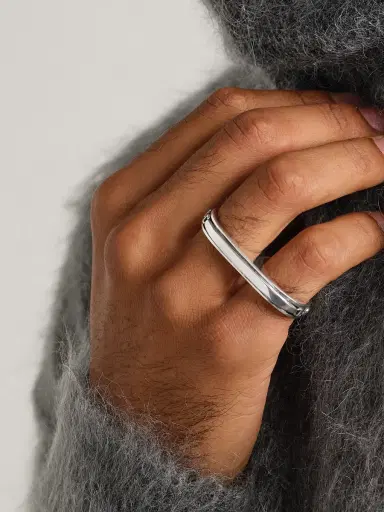 Hoorsenbuhs Bonded Double Barrel Knuckle Sterling Silver Ring - Men | Thumbnail 2 Hoorsenbuhs Bonded Double Barrel Knuckle Sterling Silver Ring - Men | Thumbnail 2