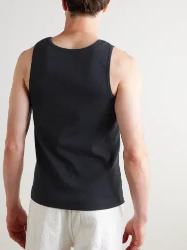 MR P. Ribbed Stretch-Organic Cotton-Jersey Tank Top - Men | Thumbnail 4