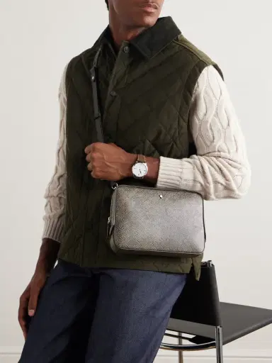 Montblanc Cross-Grain Leather Messenger Bag - Men | Thumbnail 2 Montblanc Cross-Grain Leather Messenger Bag - Men | Thumbnail 2