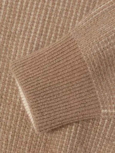 Loro Piana Col D'Olen Waffle-Knit Camel Hair Sweater - Men | Thumbnail 4 Loro Piana Col D'Olen Waffle-Knit Camel Hair Sweater - Men | Thumbnail 4