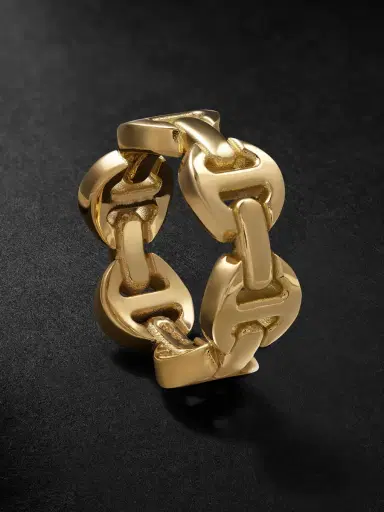 Hoorsenbuhs Brute Classic Tri-Link 18-Karat Gold Ring - Men | Thumbnail 1 Hoorsenbuhs Brute Classic Tri-Link 18-Karat Gold Ring - Men | Thumbnail 1