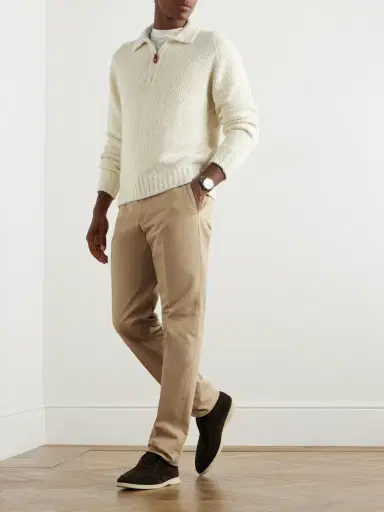 Loro Piana Jarno Austin Straight-Leg Stretch-Cotton Twill Trousers - Men | Thumbnail 2 Loro Piana Jarno Austin Straight-Leg Stretch-Cotton Twill Trousers - Men | Thumbnail 2