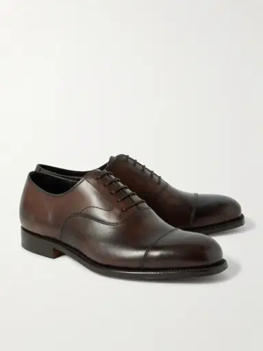 Grenson Cambridge Handpainted Leather Oxford Shoes - Men | Thumbnail 4