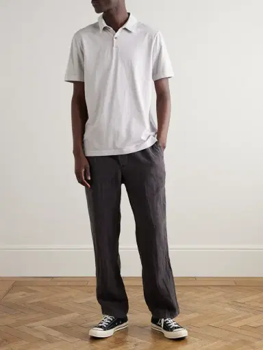 James Perse Cotton-Jersey Polo Shirt - Men | Thumbnail 2 James Perse Cotton-Jersey Polo Shirt - Men | Thumbnail 2
