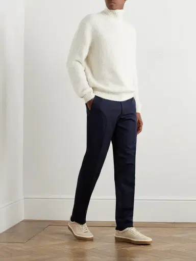 Loro Piana Corno Bianco Cashmere Rollneck Sweater - Men | Thumbnail 2