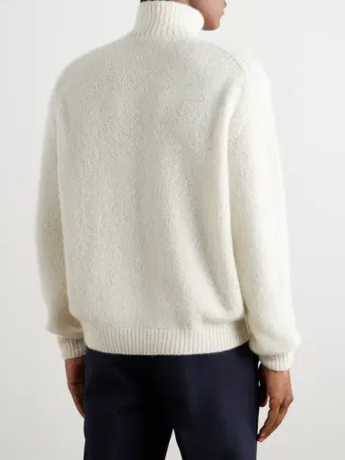 Loro Piana Corno Bianco Cashmere Rollneck Sweater - Men | Thumbnail 3