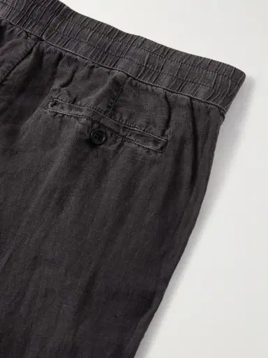 James Perse Straight-Leg Garment-Dyed Linen Drawstring Trousers - Men | Thumbnail 5 James Perse Straight-Leg Garment-Dyed Linen Drawstring Trousers - Men | Thumbnail 5