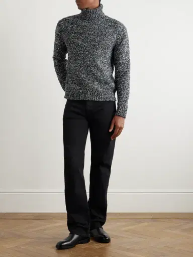 Loro Piana Alagana Cashmere-Blend Rollneck Sweater - Men | Thumbnail 2