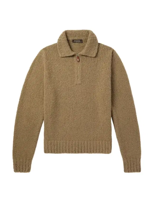 Loro Piana Folecchio Cashmere and Silk-Blend Half-Zip Sweater - Men