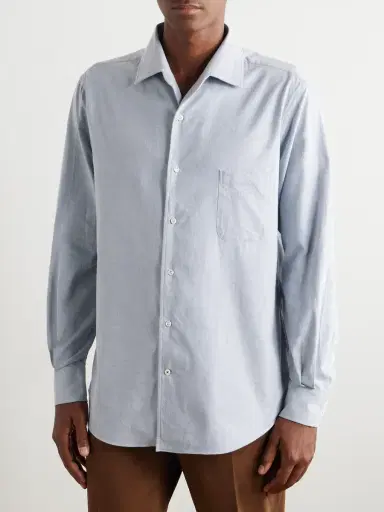 Loro Piana André Cotton-Flannel Shirt - Men | Thumbnail 3 Loro Piana André Cotton-Flannel Shirt - Men | Thumbnail 3