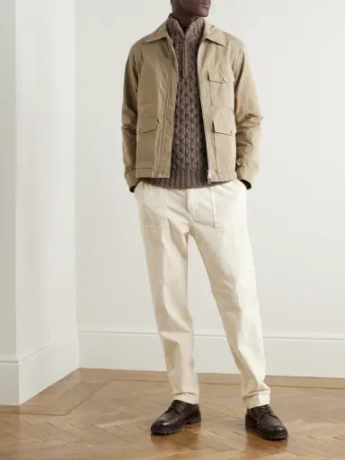 Loro Piana Cable-Knit Cashmere Half-Zip Sweater - Men | Thumbnail 2 Loro Piana Cable-Knit Cashmere Half-Zip Sweater - Men | Thumbnail 2