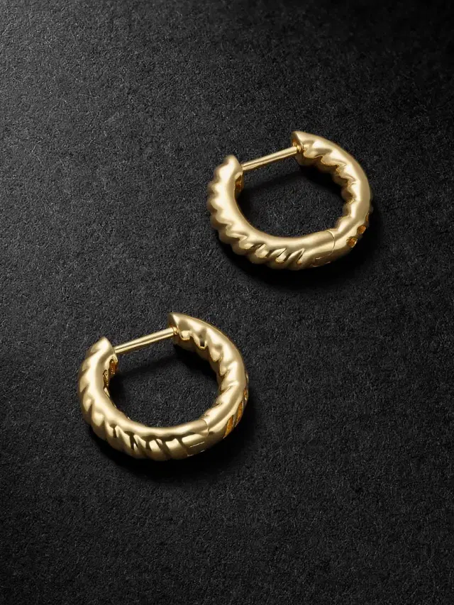 Zoe Small 18-Karat Gold Hoop Earrings - Men