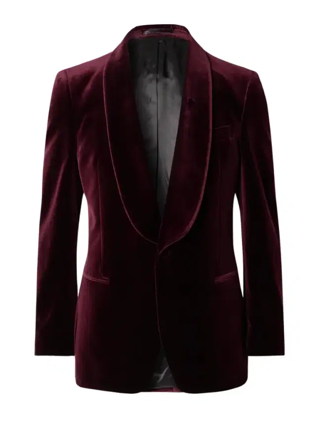 MR P. Slim-Fit Shawl-Collar Cotton-Velvet Tuxedo Jacket - Men