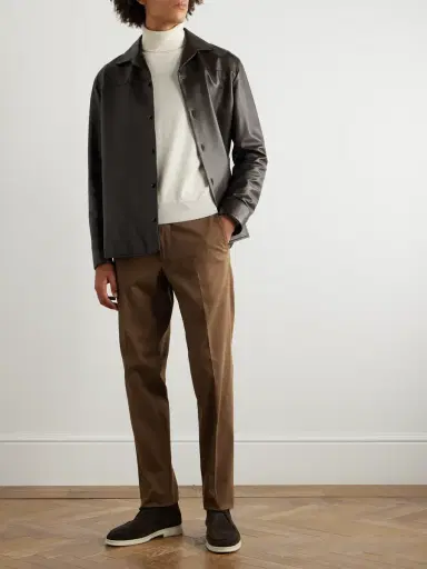 Loro Piana Jarno Austin Straight-Leg Stretch-Cotton Twill Trousers - Men | Thumbnail 2 Loro Piana Jarno Austin Straight-Leg Stretch-Cotton Twill Trousers - Men | Thumbnail 2