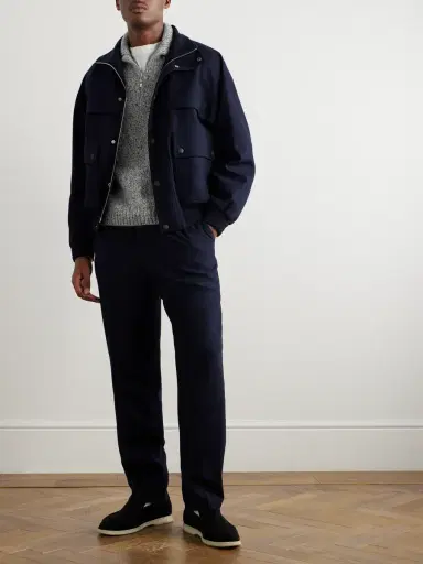 Loro Piana Alpe Meggiana Cashmere Half-Zip Sweater - Men | Thumbnail 2