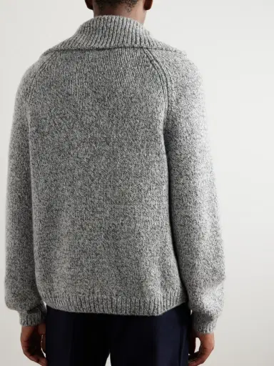 Loro Piana Alpe Meggiana Cashmere Half-Zip Sweater - Men | Thumbnail 4