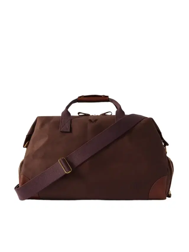 Weekender Leather-Trimmed Cotton-Canvas Holdall - Men