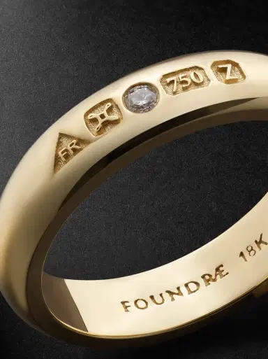 Foundrae 18-Karat Gold Diamond Ring - Men | Thumbnail 4