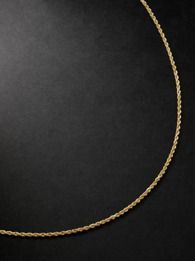 Alex Moss New York 20-Inch 14-Karat Gold Rope Chain Necklace - Men
