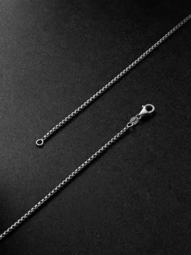 Alex Moss New York 22-inch 14-Karat White Gold Box Chain Necklace - Men | Thumbnail 3