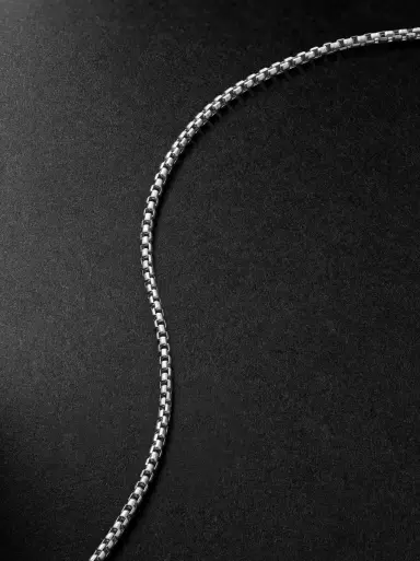 Alex Moss New York 22-inch 14-Karat White Gold Box Chain Necklace - Men | Thumbnail 4