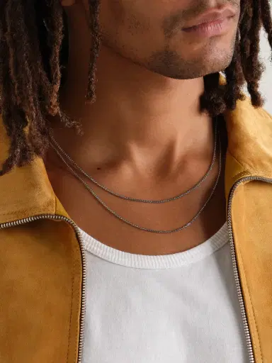 Alex Moss New York 22-inch 14-Karat White Gold Box Chain Necklace - Men | Thumbnail 5