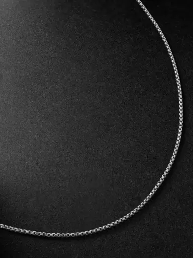 Alex Moss New York 22-inch 14-Karat White Gold Box Chain Necklace - Men | Thumbnail 1