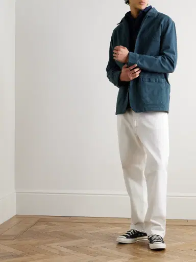 Portuguese Flannel Labura Stretch-Cotton Twill Overshirt - Men | Thumbnail 2