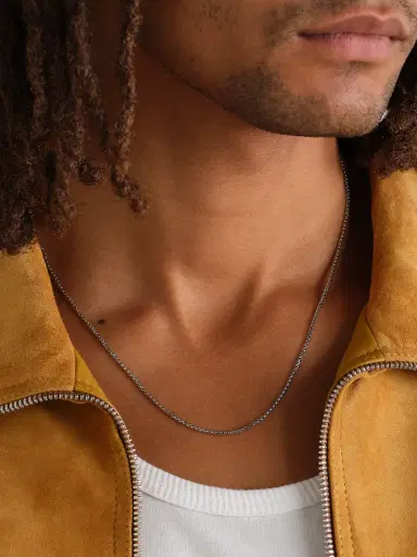Alex Moss New York 20-inch 14-Karat White Gold Box Chain Necklace - Men | Thumbnail 2 Alex Moss New York 20-inch 14-Karat White Gold Box Chain Necklace - Men | Thumbnail 2