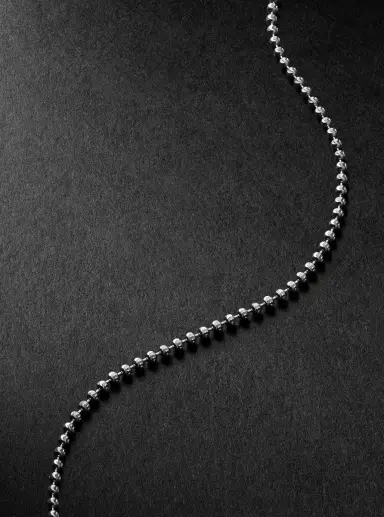 Alex Moss New York 20-inch 14-Karat White Gold Ball Chain Necklace - Men | Thumbnail 4 Alex Moss New York 20-inch 14-Karat White Gold Ball Chain Necklace - Men | Thumbnail 4