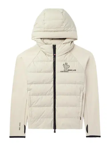 Moncler Grenoble Logo-Print Quilted Shell and Stretch-Jersey Hooded Down Jacket - Men | Thumbnail 1 Moncler Grenoble Logo-Print Quilted Shell and Stretch-Jersey Hooded Down Jacket - Men | Thumbnail 1