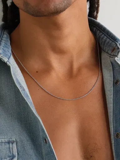 Alex Moss New York 22-Inch 14-Karat White Gold Rope Chain Necklace - Men | Thumbnail 2 Alex Moss New York 22-Inch 14-Karat White Gold Rope Chain Necklace - Men | Thumbnail 2