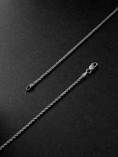 Alex Moss New York 22-Inch 14-Karat White Gold Rope Chain Necklace - Men | Thumbnail 3 Alex Moss New York 22-Inch 14-Karat White Gold Rope Chain Necklace - Men | Thumbnail 3