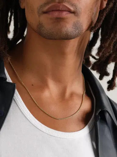 Alex Moss New York 22-inch 14-Karat Gold Box Chain Necklace - Men | Thumbnail 2 Alex Moss New York 22-inch 14-Karat Gold Box Chain Necklace - Men | Thumbnail 2