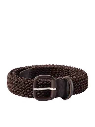Charvet 3cm Leather-Trimmed Woven Cord Belt - Men | Thumbnail 1 Charvet 3cm Leather-Trimmed Woven Cord Belt - Men | Thumbnail 1