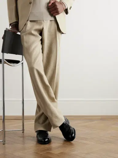 Zegna New Classic Flex Glossed-Leather Penny Loafers - Men | Thumbnail 2