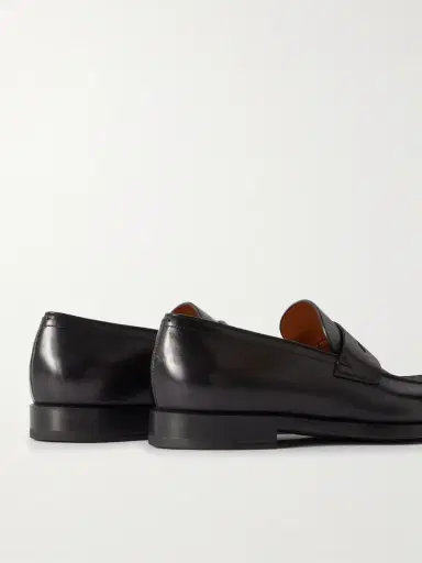 Zegna New Classic Flex Glossed-Leather Penny Loafers - Men | Thumbnail 5