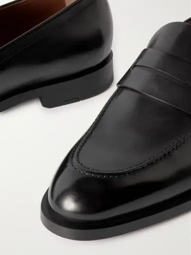 Zegna New Classic Flex Glossed-Leather Penny Loafers - Men | Thumbnail 6