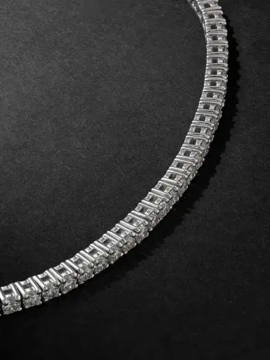 Alex Moss New York 14-Karat White Gold Diamond Tennis Bracelet - Men | Thumbnail 4