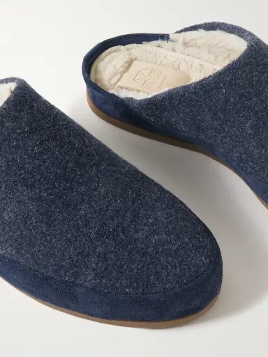 Mulo Suede-Trimmed Shearling-Lined Wool Slippers - Men | Thumbnail 6 Mulo Suede-Trimmed Shearling-Lined Wool Slippers - Men | Thumbnail 6