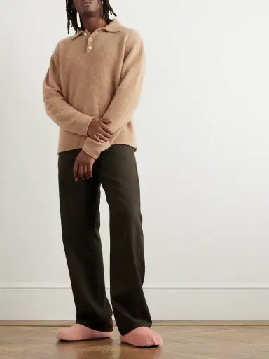 The Elder Statesman Brushed-Cashmere Polo Shirt - Men | Thumbnail 2