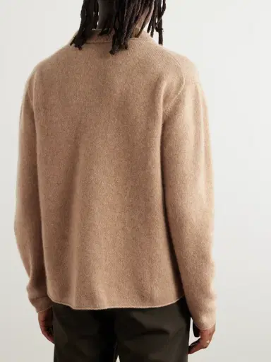 The Elder Statesman Brushed-Cashmere Polo Shirt - Men | Thumbnail 3