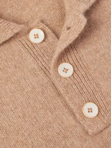 The Elder Statesman Brushed-Cashmere Polo Shirt - Men | Thumbnail 4