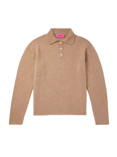 The Elder Statesman Brushed-Cashmere Polo Shirt - Men | Thumbnail 1