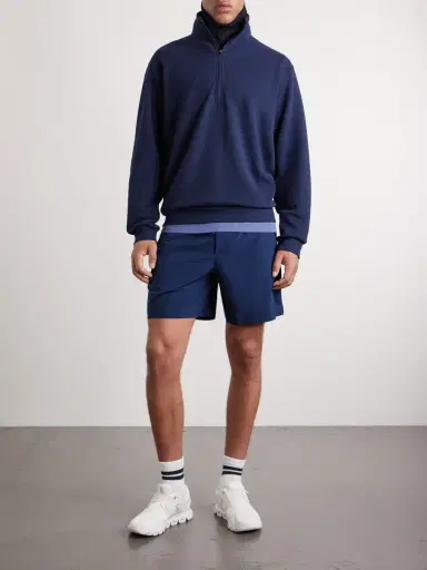 lululemon Steady State Cotton-Blend Jersey Half-Zip Sweatshirt - Men | Thumbnail 2 lululemon Steady State Cotton-Blend Jersey Half-Zip Sweatshirt - Men | Thumbnail 2