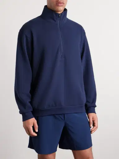 lululemon Steady State Cotton-Blend Jersey Half-Zip Sweatshirt - Men | Thumbnail 3 lululemon Steady State Cotton-Blend Jersey Half-Zip Sweatshirt - Men | Thumbnail 3